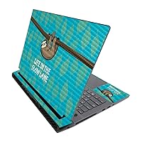 MightySkins Carbon Fiber Skin for Alienware M17 R3 (2020) & M17 R4 (2021) - Slow Sloth | Durable Textured Carbon Fiber Finish | Easy to Apply and Change Style | Made in The USA