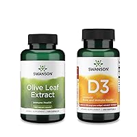 Immune Health Essentials Bundle: Olive Leaf Extract with 20% Oleuropein - Vitamin D3 5000 IU