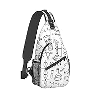 Mqgmz Magic Witch Witchcraft Bohemian Drawing Print Shoulder Bag Crossbody Backpack, Casual Daypack, Sling Bag,