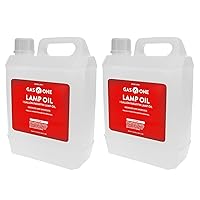Gas One 2 Pack Liquid Paraffin Lamp Oil – 1 Gallon Clear Oil Lamp – Multifunctional Lamp Oil Smokeless Odorless Indoor Ideal for Lamps, Lanterns, Tiki Torch – Superior Seal and Safe Packaging