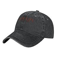 Cotton Baseball Cap Crew-Life-Rowing Dad Hat Adjustable Polo Trucker Unisex Style Headwear Black