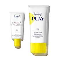 Supergoop! Unseen Sunscreen (1.7 oz) + PLAY Everyday Lotion SPF 50 (5.5 oz) - Broad Spectrum Body & Face Sunscreen for Sensitive Skin - Clean Ingredients
