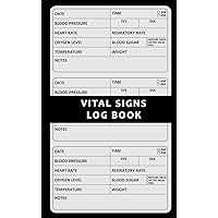 Pocket Size Vital Signs Log Book: Portable Personal Medical Health Record Notepad to Monitor Blood Pressure/Sugar, Heart Pulse/Respiratory Rate, Oxygen Level, Temperature & Weight - Black