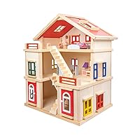 Kids Play House Wooden Doll House for Girls Miniature House kit