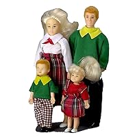 Melody Jane Dolls Houses House Miniature 1:12 Modern Family of 4 People Mum Dad Little Girl & Boy