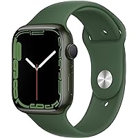 Apple Watch Series 7 (GPS, 45MM) - Green Aluminum Case with Clover Sport Band (Renewed Premium)