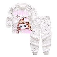 Baby Girl Boy 2PCS Outfits Set Cartoon Printed Long Sleeve Top + Pants