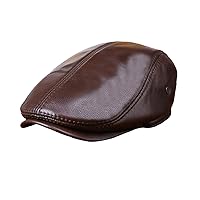 Hunting Mens Vintage Leather Beret Men