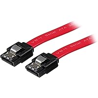 StarTech.com 8in Latching SATA to SATA Cable - F/F - SATA cable - Serial ATA 150/300/600 - SATA (R) to SATA (R) - 7.9 in - latched - red - LSATA8