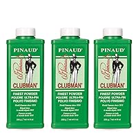 Clubman Pinaud Finest Powder, Classic White Powder for Men, Protection Against Sweat and Body Odor, 9 oz x 3 packs