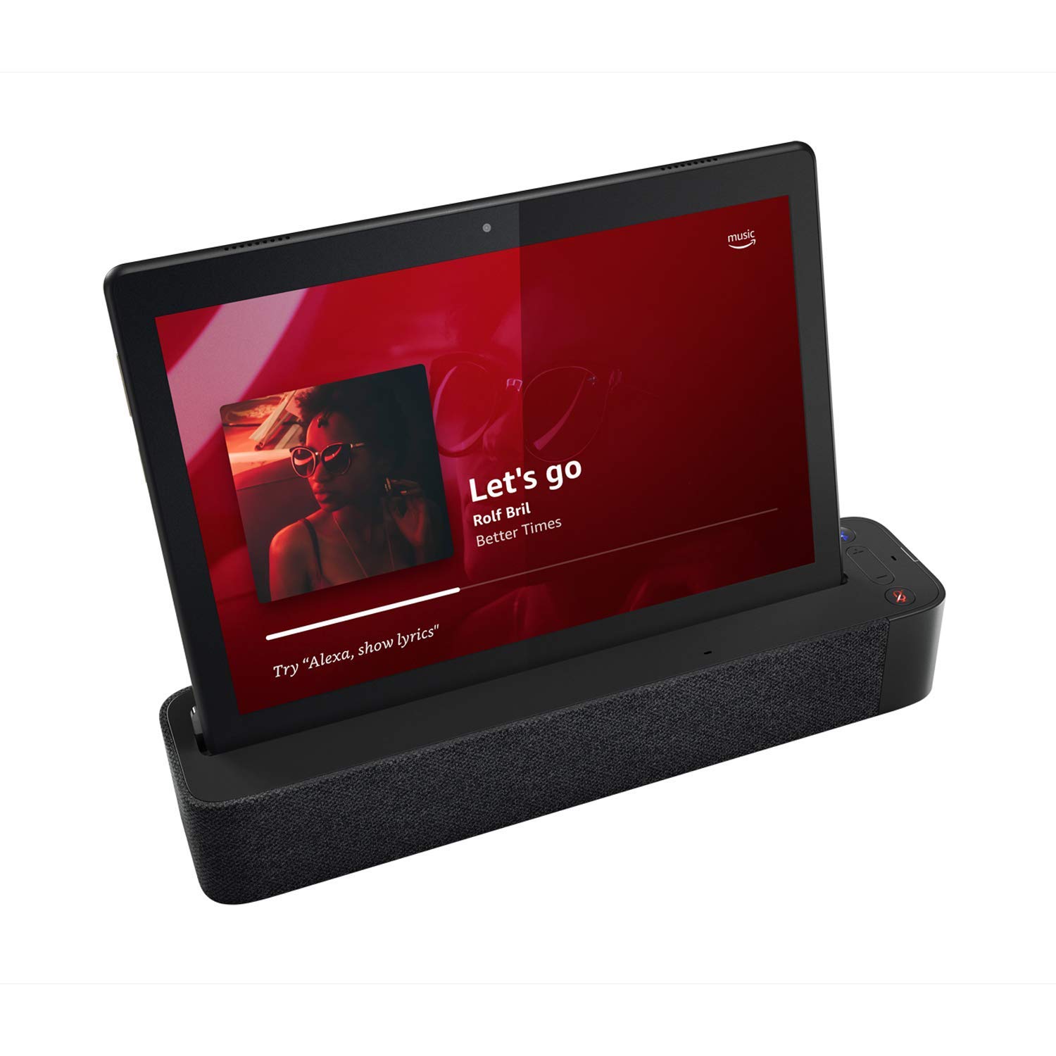 Lenovo Smart Tab P10 10.1” Android Tablet, Alexa-Enabled Smart Device with Fingerprint Sensor and Smart Dock Featuring 4 Dolby Atmos Speakers - 64GB Storage with Alexa Enabled Charging Dock Included