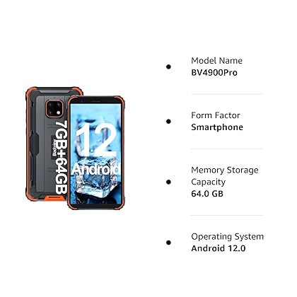 Rugged Smartphone, Blackview BV4900Pro Rugged Unlocked Smartphones Android 12 OS, 7GB+64GB/SD 256GB Expandable, 5580mAh Battery, 5.7