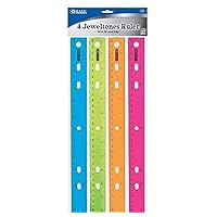 BAZIC Jeweltones Color Plastic Ruler 12