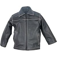 Boys Lamb Nappa Leather Bomber Jacket Black Moto Biker