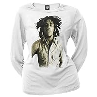 Bob Marley - Womens Sepia Juniors Long Sleeve