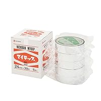 Nichiban Polyester Tape, My Wrap, 0.9 inches (24 mm) x 99.8 ft (30 m), 5 Rolls, 60210-245P, Silver