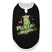 Pickle Queen Funny Cucumber Vegetable Dog Vest Printed Pets Coat Dog Shirts Lightweight Dog Summer T Shirts Clothes L