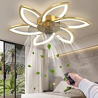 JINWELL Ceiling Fan with Lighting Fan 66W Dimmable Ceiling Light Quiet Modern Led Ceiling Fan Light with Remote Control Timer for Living Room Bedroom Dining Room
