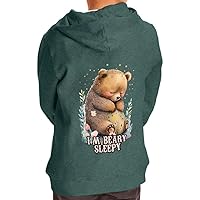 I'm Beary Sleepy Toddler Full-Zip Hoodie - Art Toddler Hoodie - Paint Kids' Hoodie