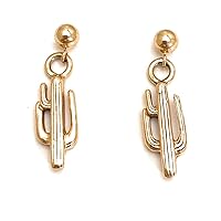 Cactus Post Gold 14k Earrings