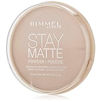 Rimmel London Stay Matte - 003 Natural - Pressed Powder, Lightweight, High Coverage, Shine Control, 0.49oz