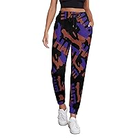 Haiti Map Flag Casual Sweatpants for Women High Waisted Jogger Pants Sport Trousers with Pockets