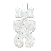 Baby Car Seat Insert,Baby Infants Adjustable Head Support Safety Pillow and Soft Baby Stroller Seat Cushion Breathable Pure Cotton Infant Car Seat Head Neck Body Support (Tulip)