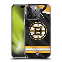 Head Case Designs Officially Licensed NHL Jersey Boston Bruins Soft Gel Case Compatible with Apple iPhone 14 Pro