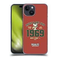 Head Case Designs Officially Licensed Peanuts Snoopy Guitar 1969 Woodstock 50th Hard Back Case Compatible with Apple iPhone 15