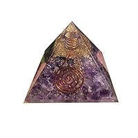 Amethyst Crystal Healing Reiki Crystal Pyramid Table Décor Reiki Stone Pyramid Crystal Healing Stone Reiki Healing