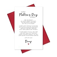 Happy Mothers Day Gifts for Mom to Be, Lovely Mother’s Day Poem Card from Bump, Cute Pregnancy Announcement Card Gift