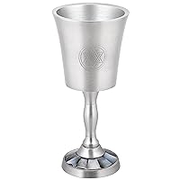 Zion Judaica Passover Seder Natural Black Pearl Inlay Kiddush Cup Goblet 6