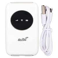 300Mbps Unlocked Mobile 5G WiFi, 4G LTE USB WiFi Modem Router, Hotspot, Up to 10 Users, Built-in 3200mAh with SIM Card Slot, Wireless, Travel, Portable, Supports Smartphones,