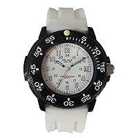 Del Mar 50385 45mm Kevlar/Resin Quartz Watch w/Polyurethane Band in White with a White dial