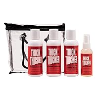 The Thick N Thicker Kit, Dog Conditioner Shampoo for All Coats, Grooming Supplies and Hair Strengthening Spray, Puppy Essentials, Groom Like a Professional, Made in USA
