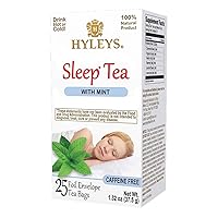Sleep Mint Herbal Tea - Caffeine-Free Evening Unwind - 25 Tea Bags