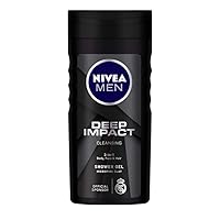 NIVEA MEN Shower Gel, Deep Impact Cleansing Body Wash, Men, 250ml