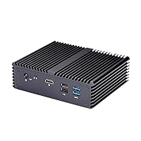 2 x Realtek Gigabit LAN Industrial Fanless Mini PC Router Intel Celeron J4105 Quad Core(4G RAM 64G SSD)