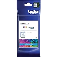Brother Genuine LC3033C, Single Pack Super High-Yield Cyan INKvestment Tank Ink Cartridge, Page Yield Up to 1,500 Pages, LC3033, Amazon Dash Replenishment Cartridge