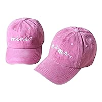 2 pc Adjustable Mama and Mini Baseball hat Set. Mother Daughter, Mommy and me, Youth, Toddler hat, Baseball Mom
