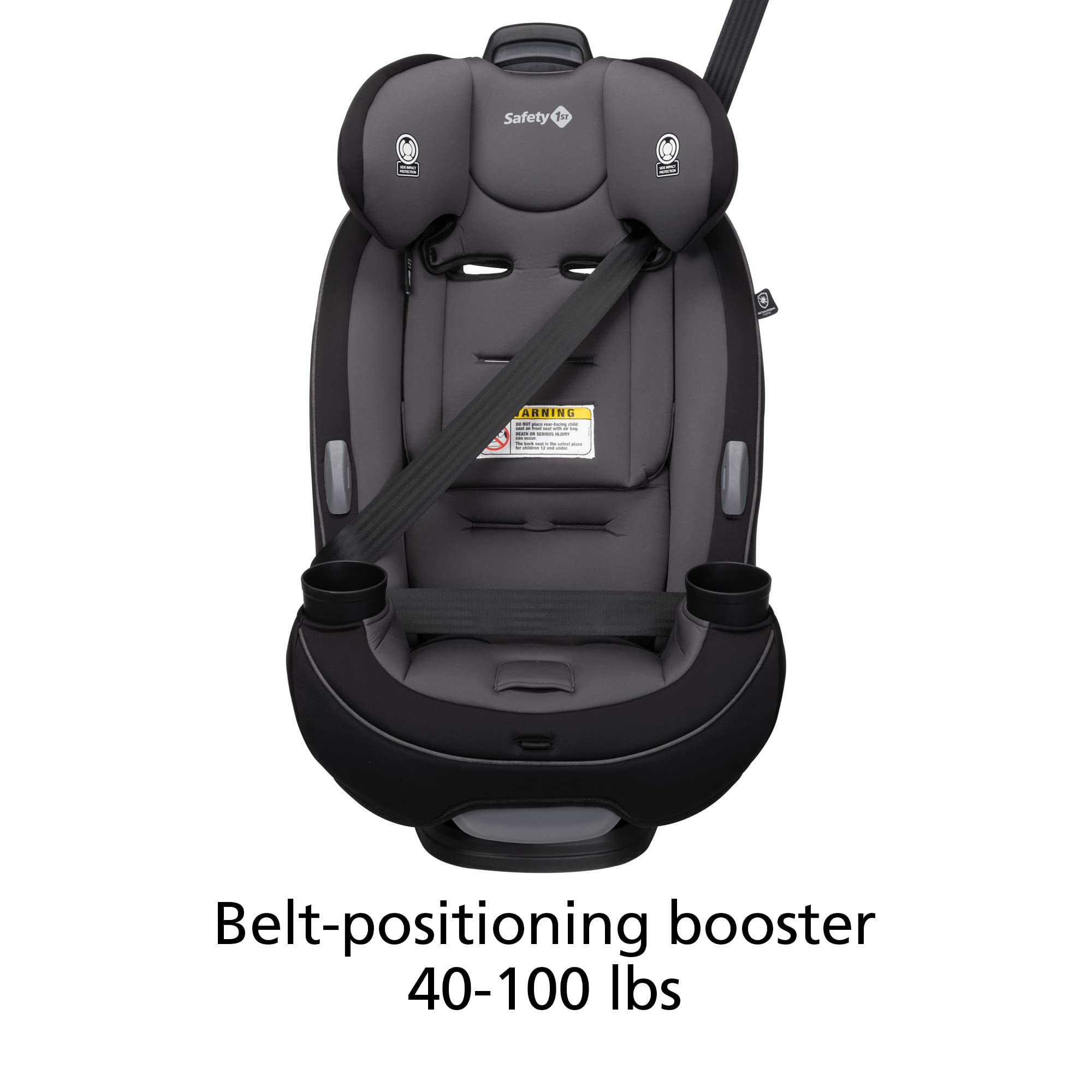 Safety 1st Grow and Go All-in-One Convertible Car Seat,Rear-Facing 5-40 pounds, Forward-Facing 22-65 pounds, and Belt-Positioning Booster 40-100 pounds, Carbon Ink
