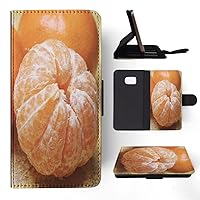 Mandarin Fruit Orange Healthy #4 FLIP Wallet Phone CASE Cover for Samsung Galaxy S7 Edge