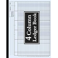 4 Column Ledger Book: Large Horizontal Accounting Tracker Notebook for Bookkeeping, 4 Column Ledger Pad for Small Business and Personal Use, 120 Pages 4 Column Ledger Book: Large Horizontal Accounting Tracker Notebook for Bookkeeping, 4 Column Ledger Pad for Small Business and Personal Use, 120 Pages Paperback