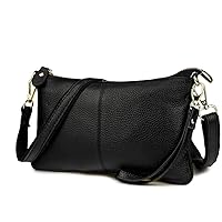 Genuine Leather Clutch Wallet For Women Wristlet Envelop Crossbody Purse Card Shoulder Bag