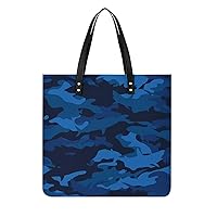 Military Shark PU Leather Tote Bag Top Handle Satchel Handbags Shoulder Bags for Women Men