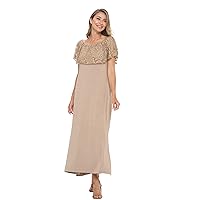 Undersummers Lace Maxi Dress, Off The Shoulder Dresses for Women for Casual & Formal Wear, Maxi Dress
