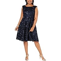 Alex Evenings Women's Plus-Size Midi Length Fit and Flare