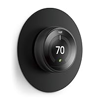 elago Wall Plate Cover Compatible with Google Nest Learning Thermostat® 3rd, 2nd, 1st, Nest Thermostat E (Black) - Exact Color Match with Nest, Fingerprint Resistant, Durable Aluminum, Non Plastic