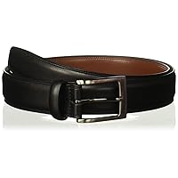 Perry Ellis Men's Portfolio Timothy Leather Belt (Sizes 30-54 Inches Big & Tall)