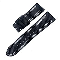 For Panerai Submersible Luminor PAM Canvas Leather Sport Strap 24mm 26mm Nylon Fabric Watch Band Gift Tools